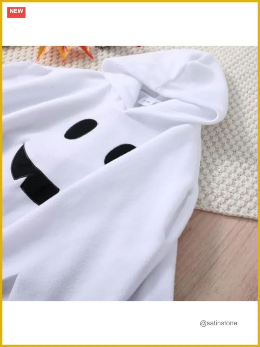 Toddler Ghost Halloween Costume Hooded Cloak with Pants Cotton Blend